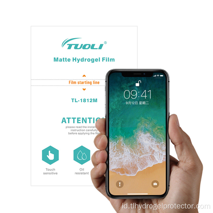 TPU Anti-Fingerprint Matte Screen Protector untuk ponsel